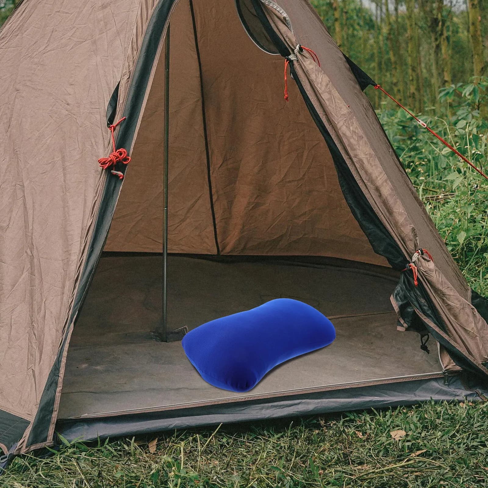 Cuscino da viaggio a forma di osso in schiuma, leggero e compatto, per campeggio, backpacking, riposino sullo scrivania, sollievo dal dolore alla spalla