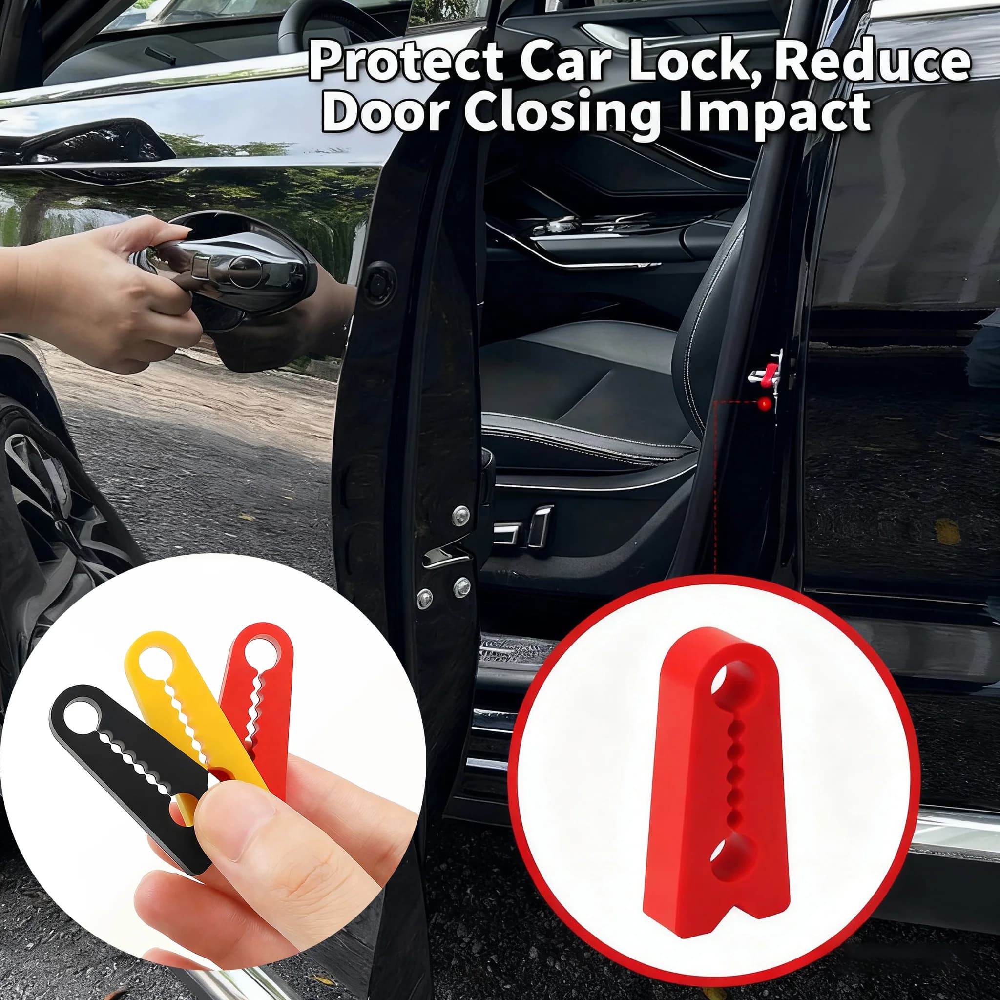 Ammortizzatore in silicone per auto, tampone per serratura portiera, guarnizione antivibrazione, protezione silenziosa per portiera auto, accessorio universale per auto