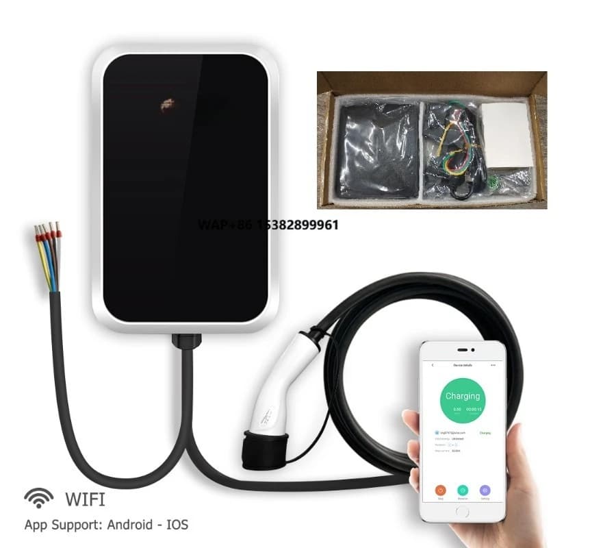 Stazione di Ricarica EV WA 22kw Tipo 2 32A con Bilanciamento del Carico, Wallbox Zencar Certificato TUV, Caricabatterie Smart per Auto con APP WIFI, Wall Box Elettrico