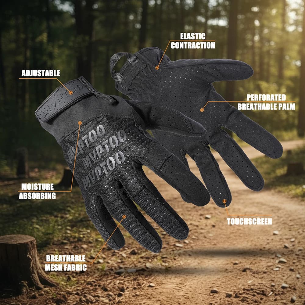 Breathable Tactical Gloves Men Touchscreen Outdoor Work Elastic Guantes for Motorcycle Riding Cycling Hiking Hunting Sports Gear