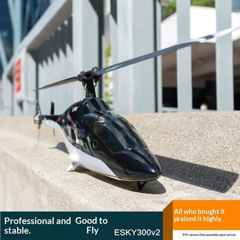 ESKY 300V2 Elicottero RC Modello in Scala Monorotore Elettrico Resistente Giocattolo per Bambini Elicottero Telecomandato RTF per Esterni