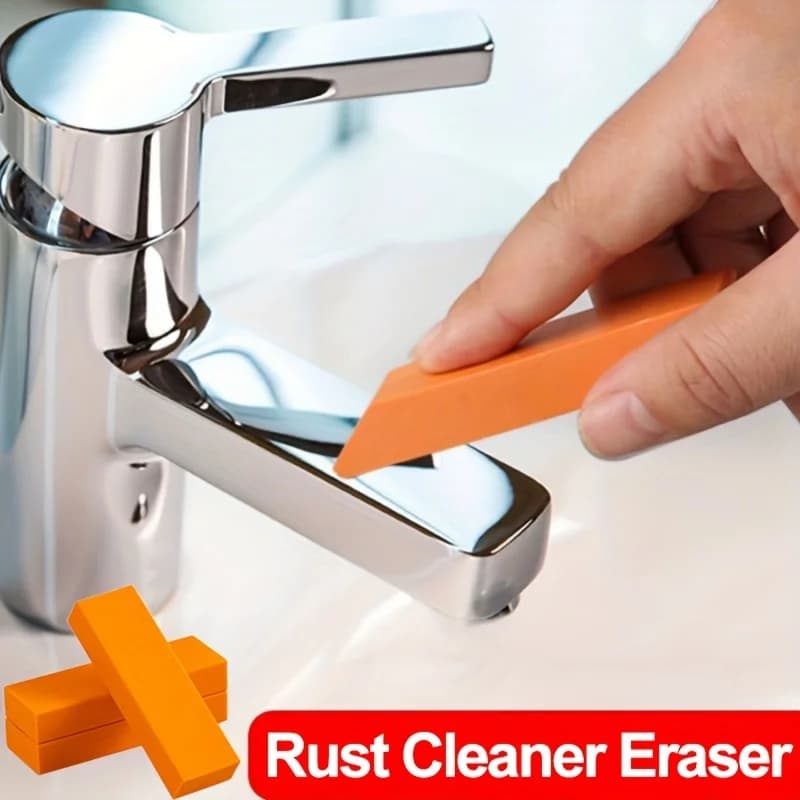5Pcs Effortless Rubber Scrubber Magic Cleaning Eraser - Safe Uncharged Stain and Rust Remover for Bathroom Glass, Kitchen Pots
