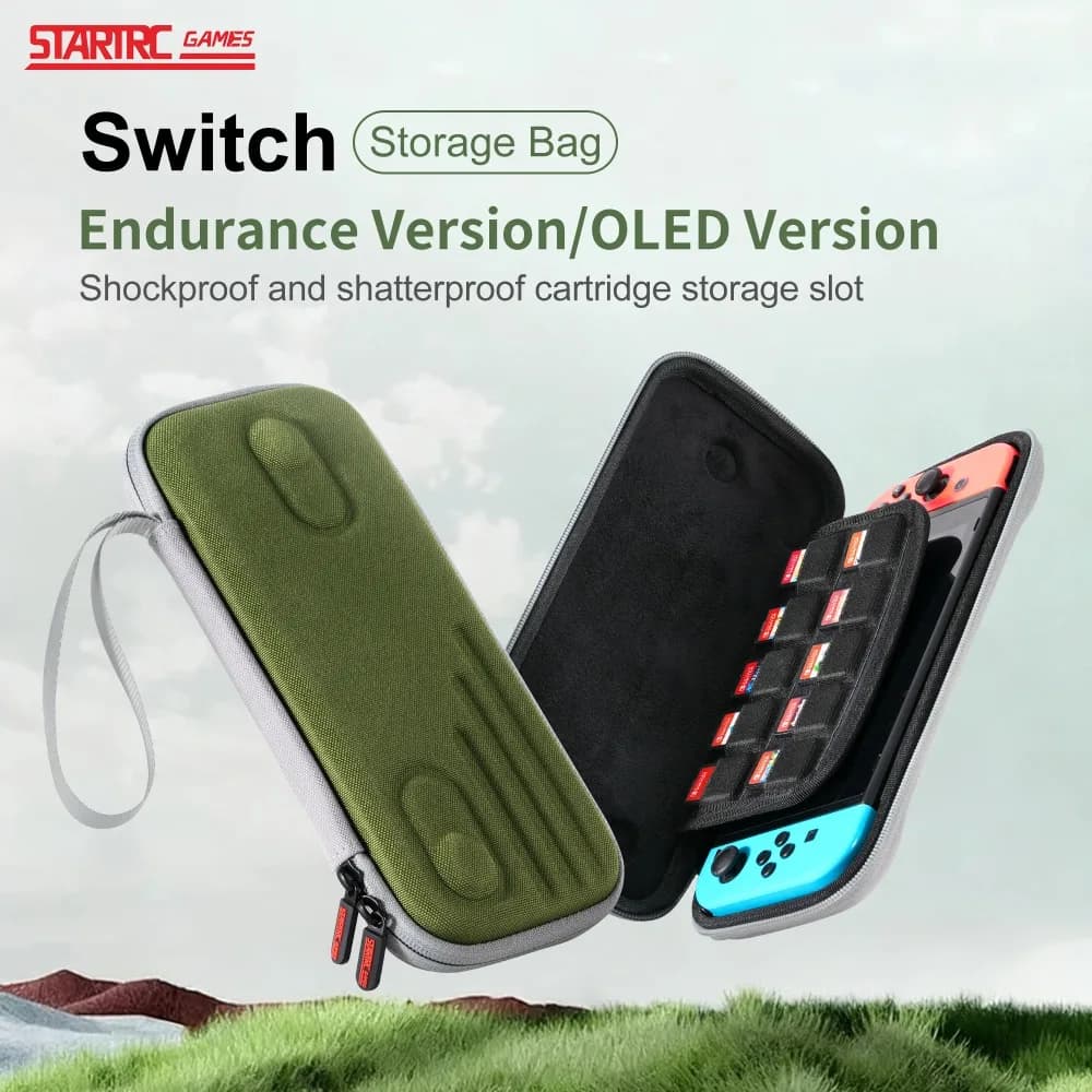 Custodia Portatile in Nylon per Console di Gioco Nintendo Switch OLED Lite, Scatola Protettiva per Accessori da Viaggio