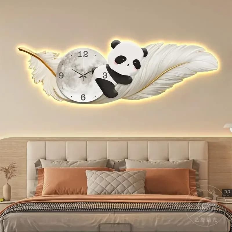 Decorazioni per la camera Orologi da parete di bellezza Salone di grandi dimensioni Risparmia spazio Xenomorfo Orologio unico da parete Cartoon Orologio Da Parete Mobili per hotel
