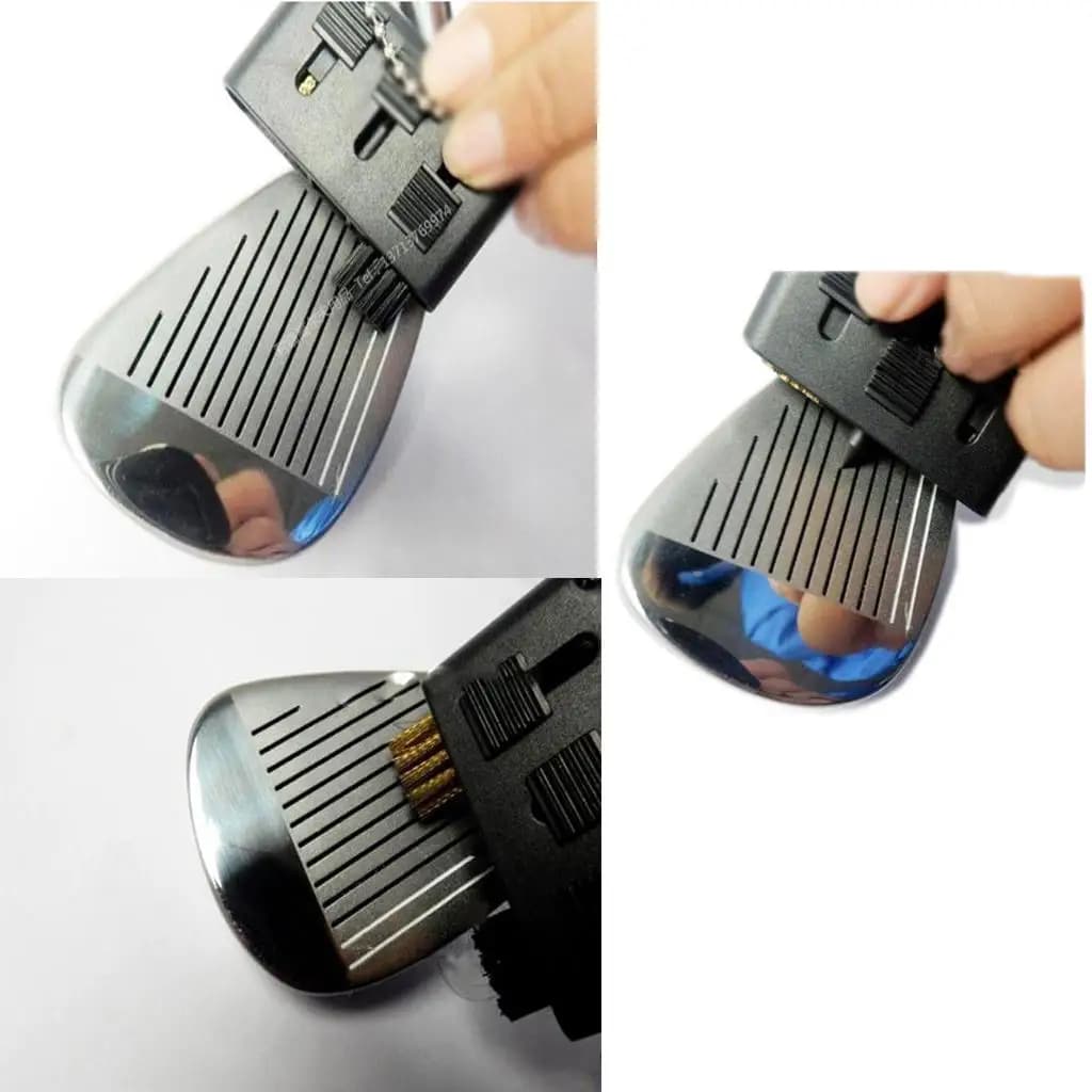 Spazzola per la Pulizia del Golf Multimateriale, Strumento Tascabile per la Pulizia delle Scanalature di Mazze da Golf e Scarpe, Accessori per la Sostituzione delle Impugnature