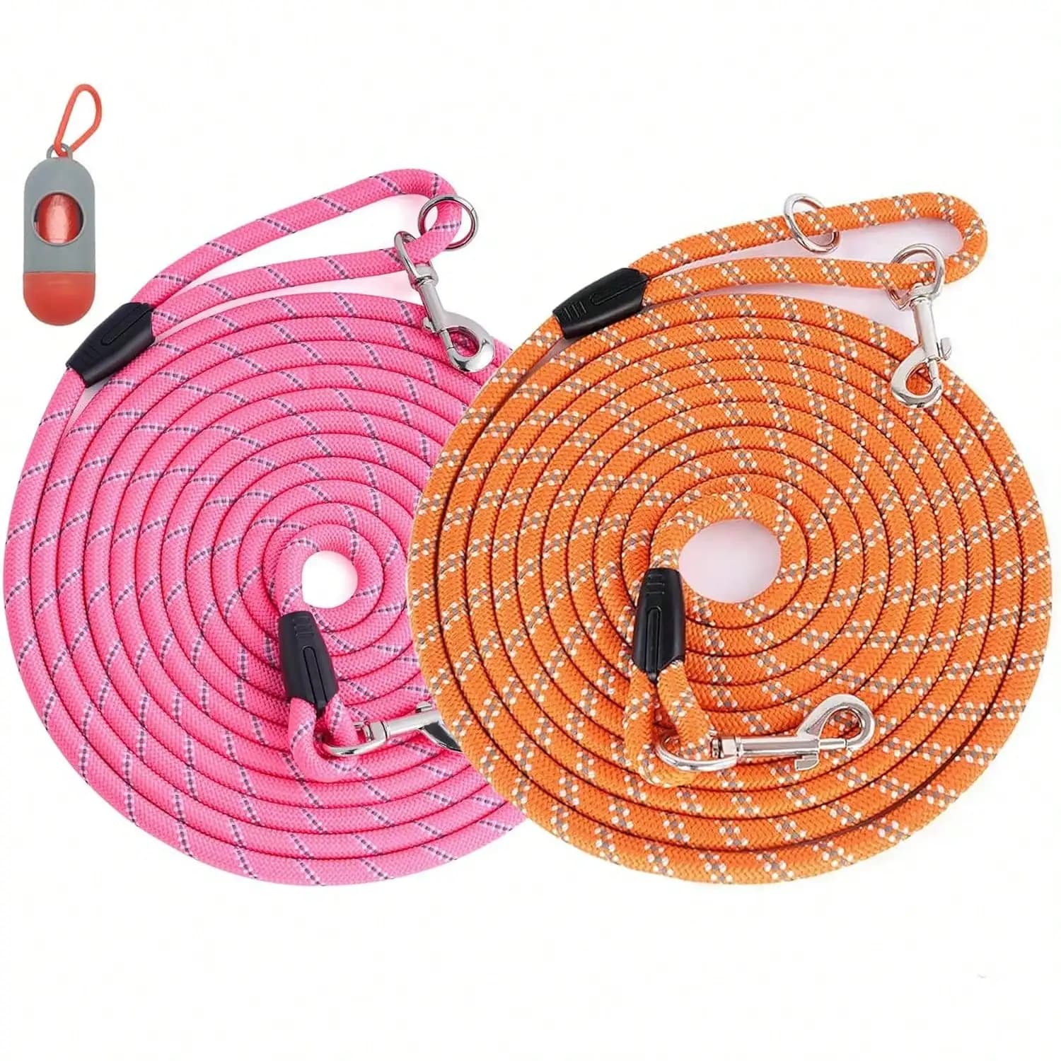 Guinzaglio per Addestramento 10FT - 100FT, Riflettente, Resistente, per Tutte le Taglie di Cani - Per Passeggiate all'Aperto, Gioco, Campeggio, Uso in Giardino