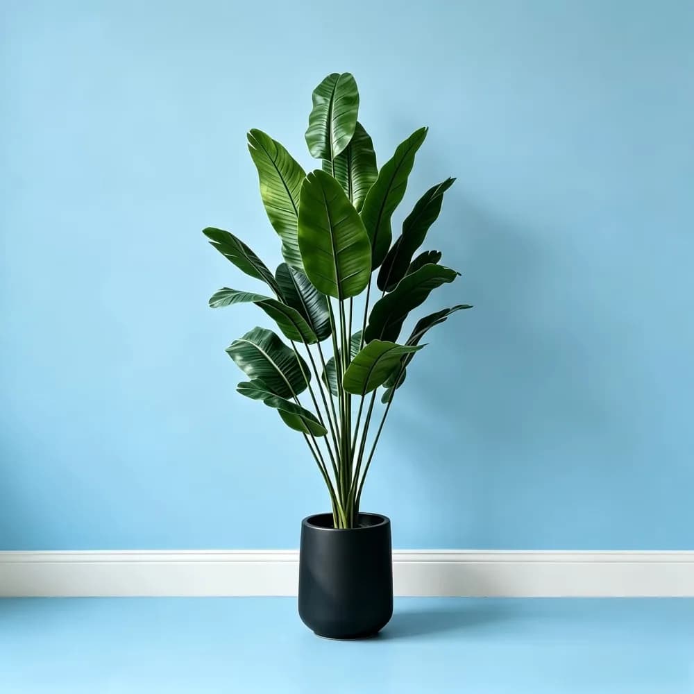 120CM 18Leaves Large Premium Artificial Banana Tree Green Plant Nordic Style Banana Tree for Home, Hotel, Office, Wedding Decora