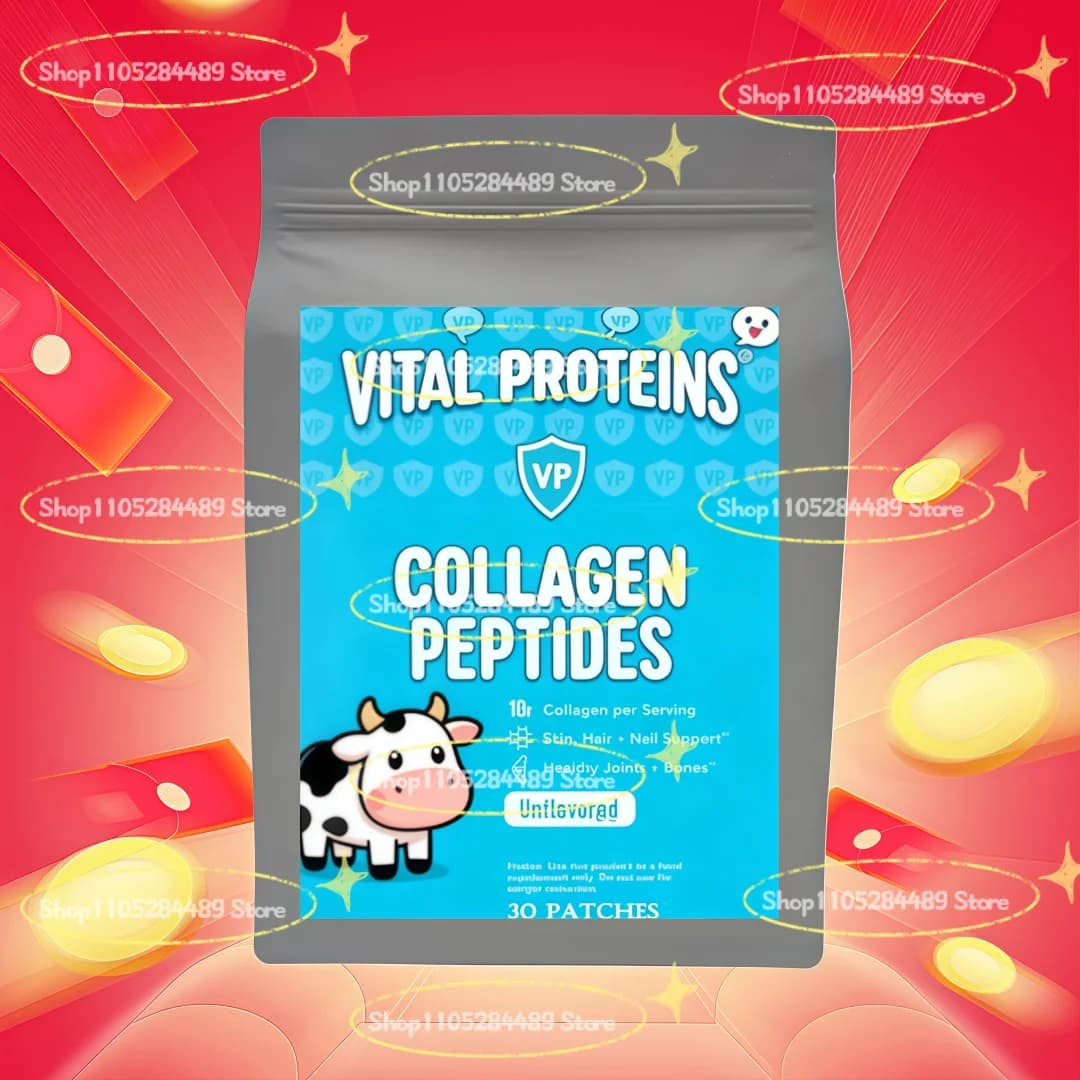 Vital PROTEINS Collagen Peptides Types I, II, III, V, X 5,000mcg Patch Anti-Aging Skin Transdermal Patches 30 Patches