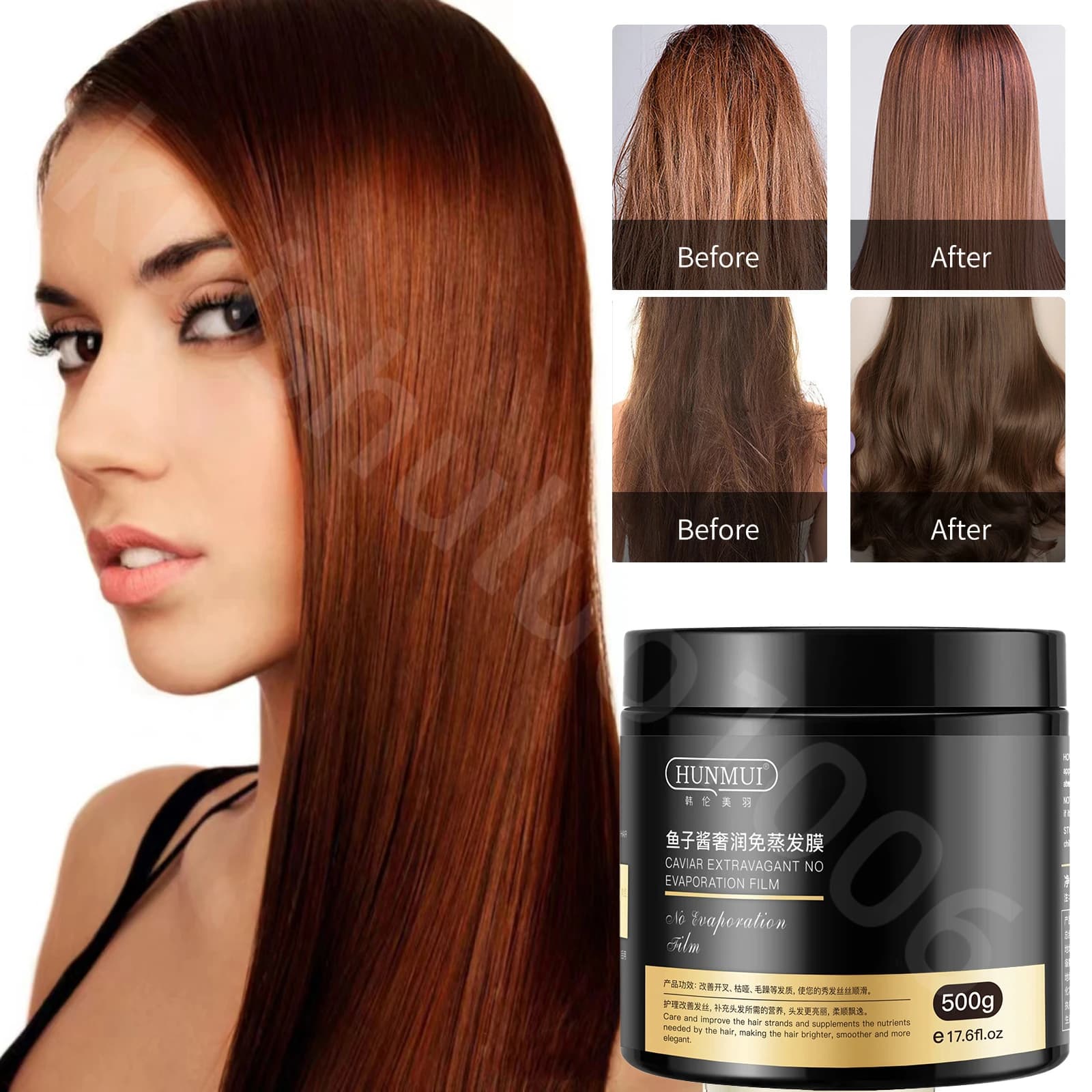 500g Caviar Hair Conditioner Care smoothing straightening scalp repair deep mask for hair treatment to keratin soft damage dry cracks