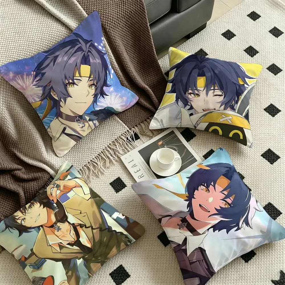 Game Asaba Harumasa Anime Pillow Gift Home Office Decoration Bedroom Sofa Car Cushion Cover Case 45x45