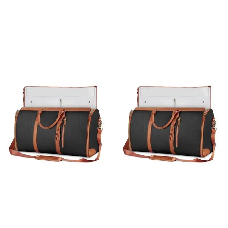 ABRE-2X Travel Foldable Clothing Bag Multi-Function Garment Bag Travel Bag Garment Bag For Carry On Garment Bag,Black