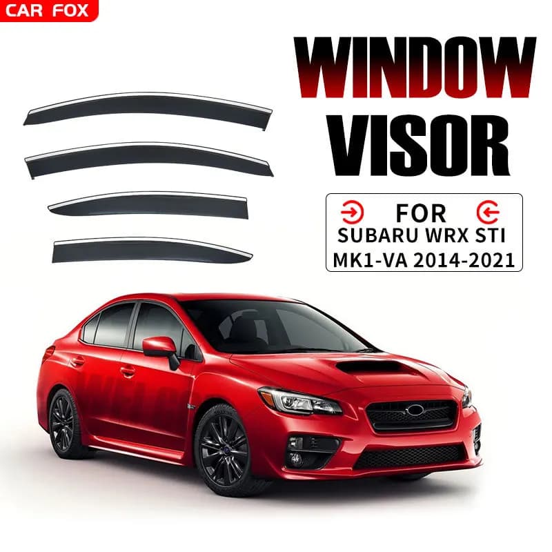 Per Subaru WRX STI 2014-2021: Deflettori Finestrini Auto, Tendalini Parasole Antipioggia per Finestrini Laterali, Accessori Styling Auto