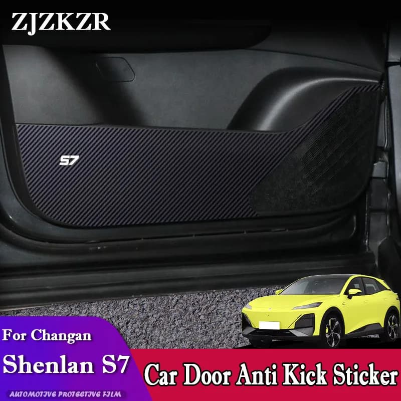 Tappetino Anti-calcio per portiera dell'auto per Changan Shenlan S7 2023 2024 2025 tappetino protettivo per porta adesivi Anti-sporco Anti-collisione accessori