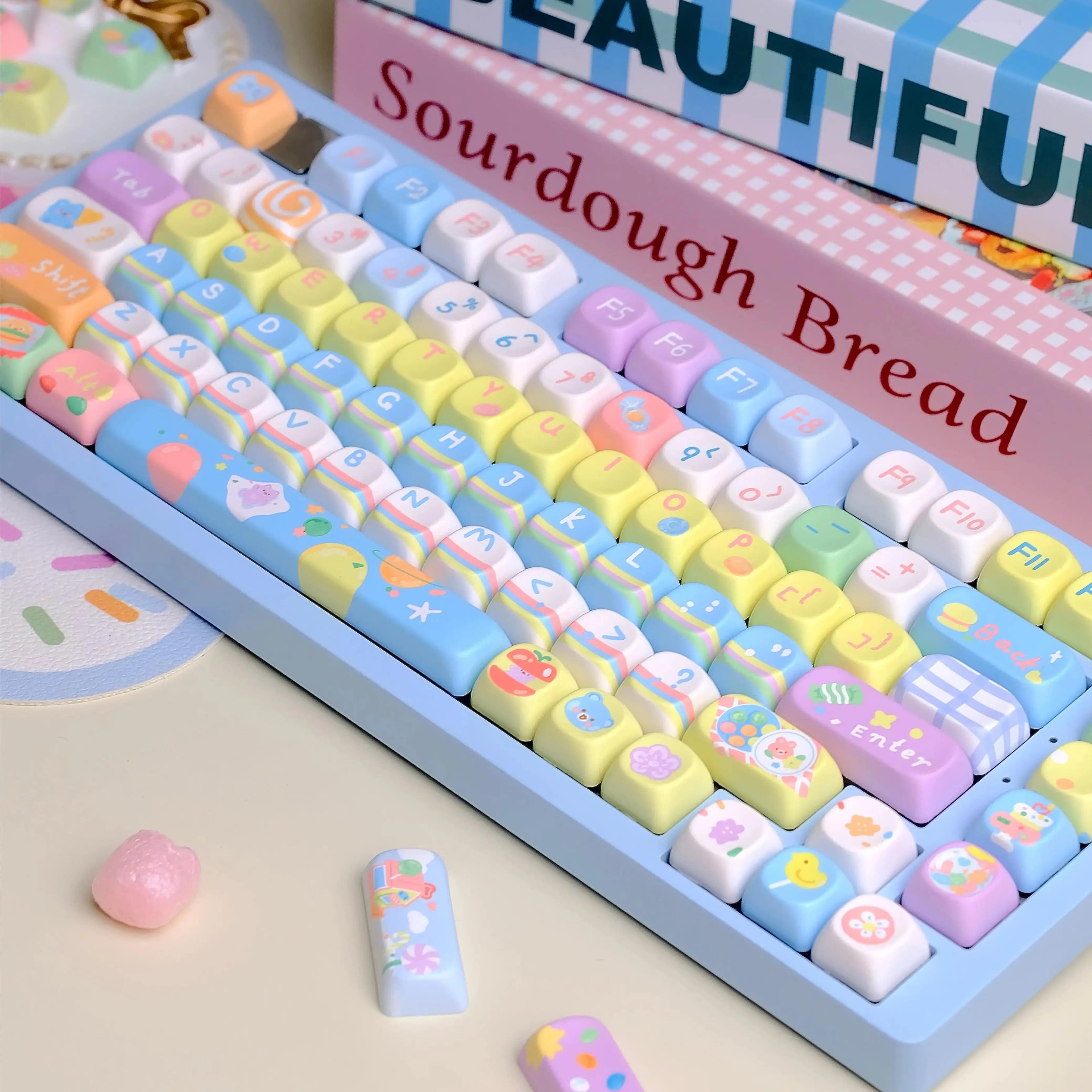 Set di keycap a tema Candy Party, profilo Cherry/XOA in PBT, keycap personalizzati originali e colorati per accessori tastiera meccanica, idea regalo