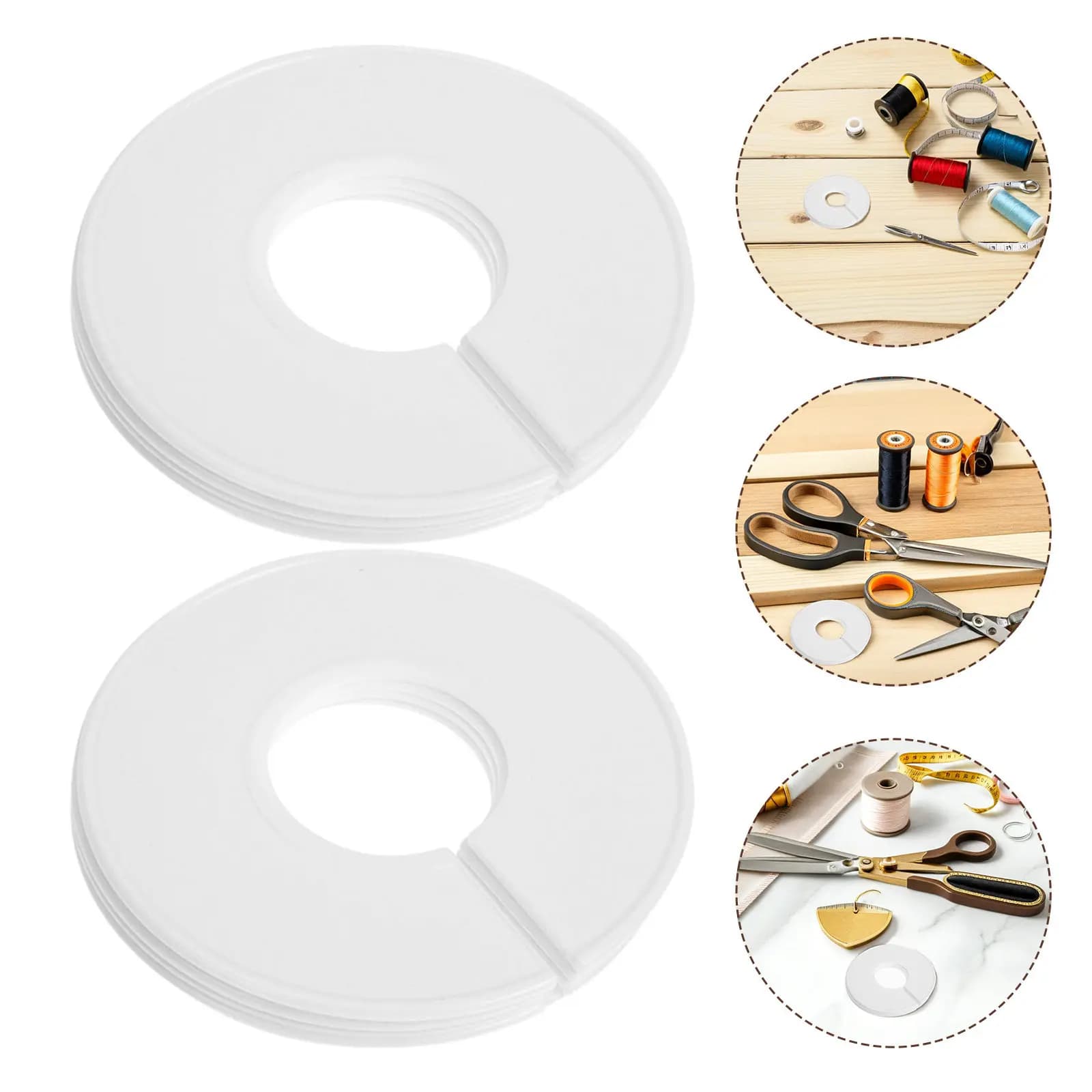 20 Pieces Plastic Round Dividers for Dresses, Separators for Dresses, for Armadio and Cameretta Organization, Labels Writing, Portable Cabinet