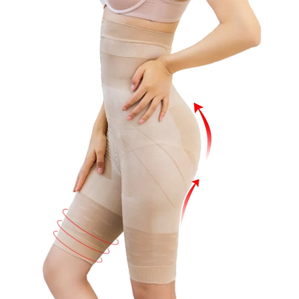 Pantaloncini Modellanti a Vita Alta da Donna, Contenitivi per Pancia e Addome, Leggings a Compressione per Snellire Gambe e Cosce