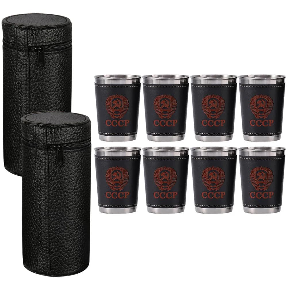 2 Set di Tazze da Vino in Acciaio Inox Impilabili, Bicchieri Portatili in Metallo per Campeggio, Viaggi, Picnic, Feste e Birra