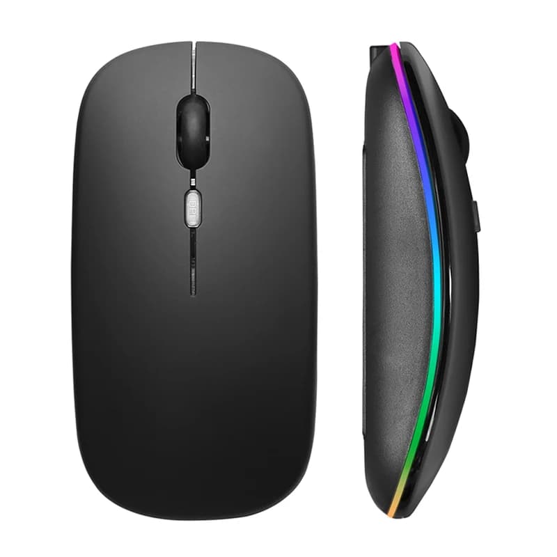 2.4GHz USB Rechargeable RGB Wireless Mouse Bluetooth Computer Mause Rechargeable USB Rechargeable Mouse for Laptop