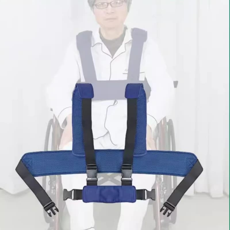 Cintura di Sicurezza Regolabile per Sedia a Rotelle, Imbracatura Anti-Caduta e Anti-Inclinazione per Disabili e Anziani, Gilet di Sicurezza con Cinghie di Fissaggio