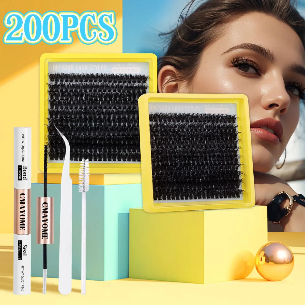 Finte 10 File, Dense and Single Clamps, Segmented Eyelash Set, Fined Eyelash Set, Faux Eyelash Factory
