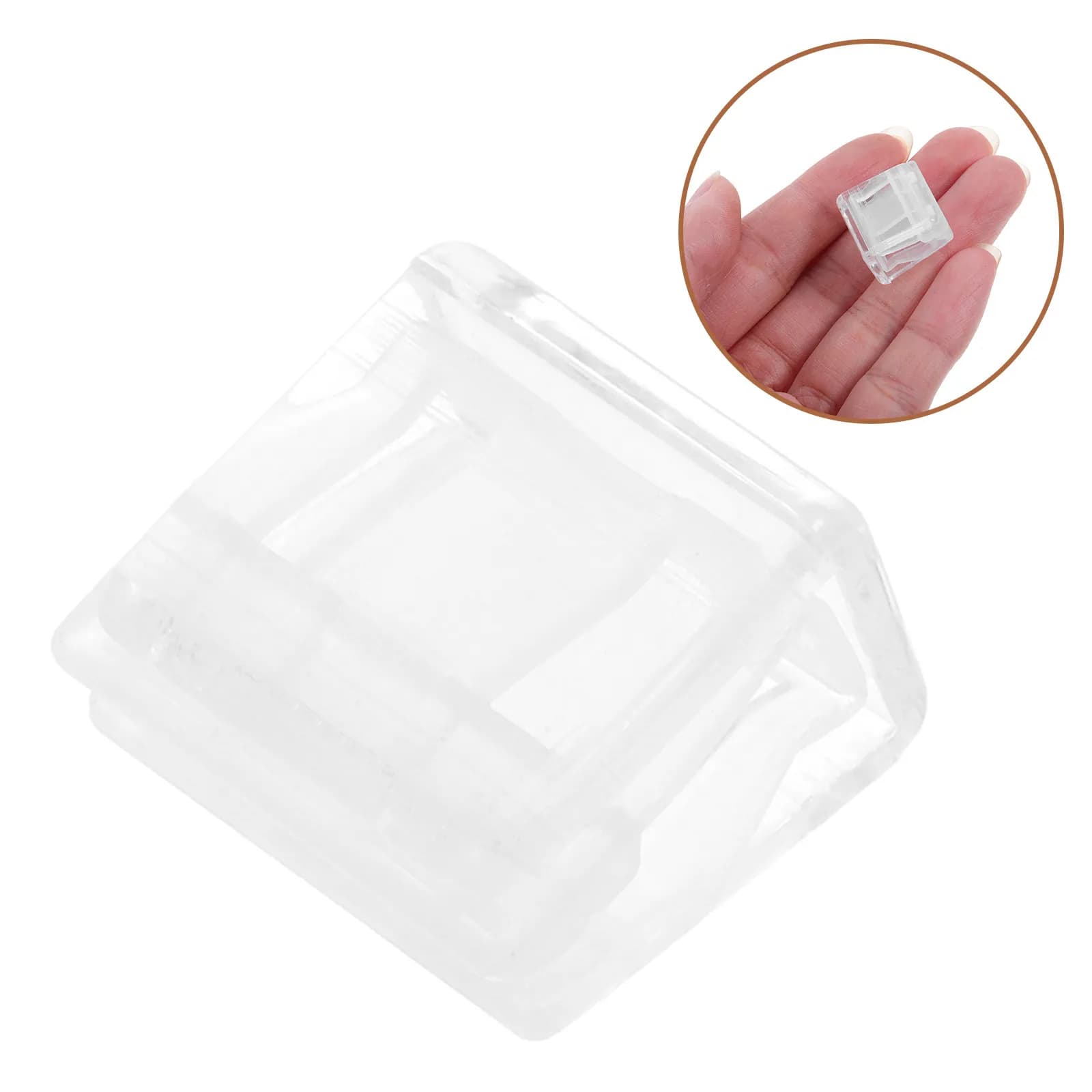 20Pcs Clear Transparent Corner Clips Plastic Push Style Paper Organizer for Documents Notes Files Efficient Desk Storage Binder