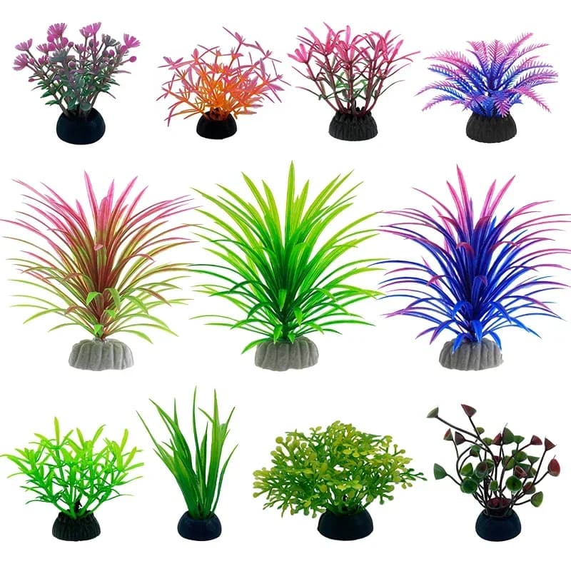 Decorative simulation for aquarium in PVC Artificial leaves Plant Environmental protection materials Decorative accessories for aquarium
