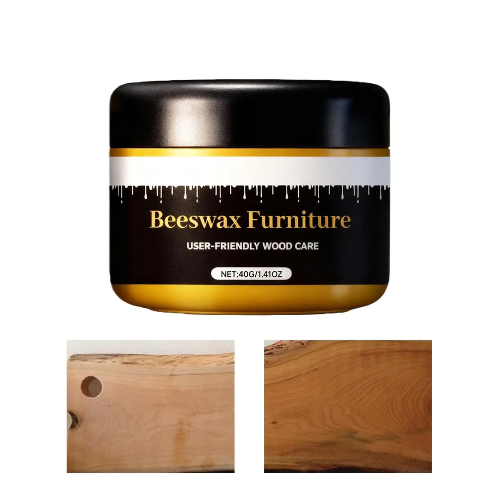Cera per il ripristino del legno da 40g, lucidante per mobili e pavimenti, ringiovanisce legno duro, armadi, tavoli, taglieri e cassetti