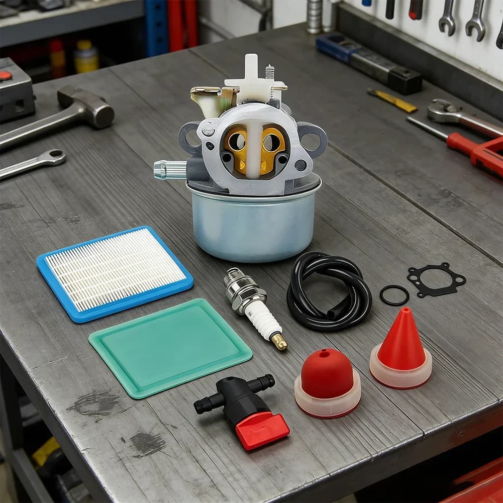 Carburatore per idropulitrice Troy 6.75HP modello 020240, kit completo con guarnizione e valvola per 214661 214570