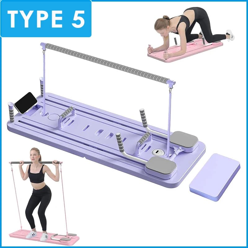 Tavola Multifunzionale per Pilates, Esercizi Addominali, Bande di Resistenza, Allenamento Gambe, Braccia e Schiena per Casa e Ufficio
