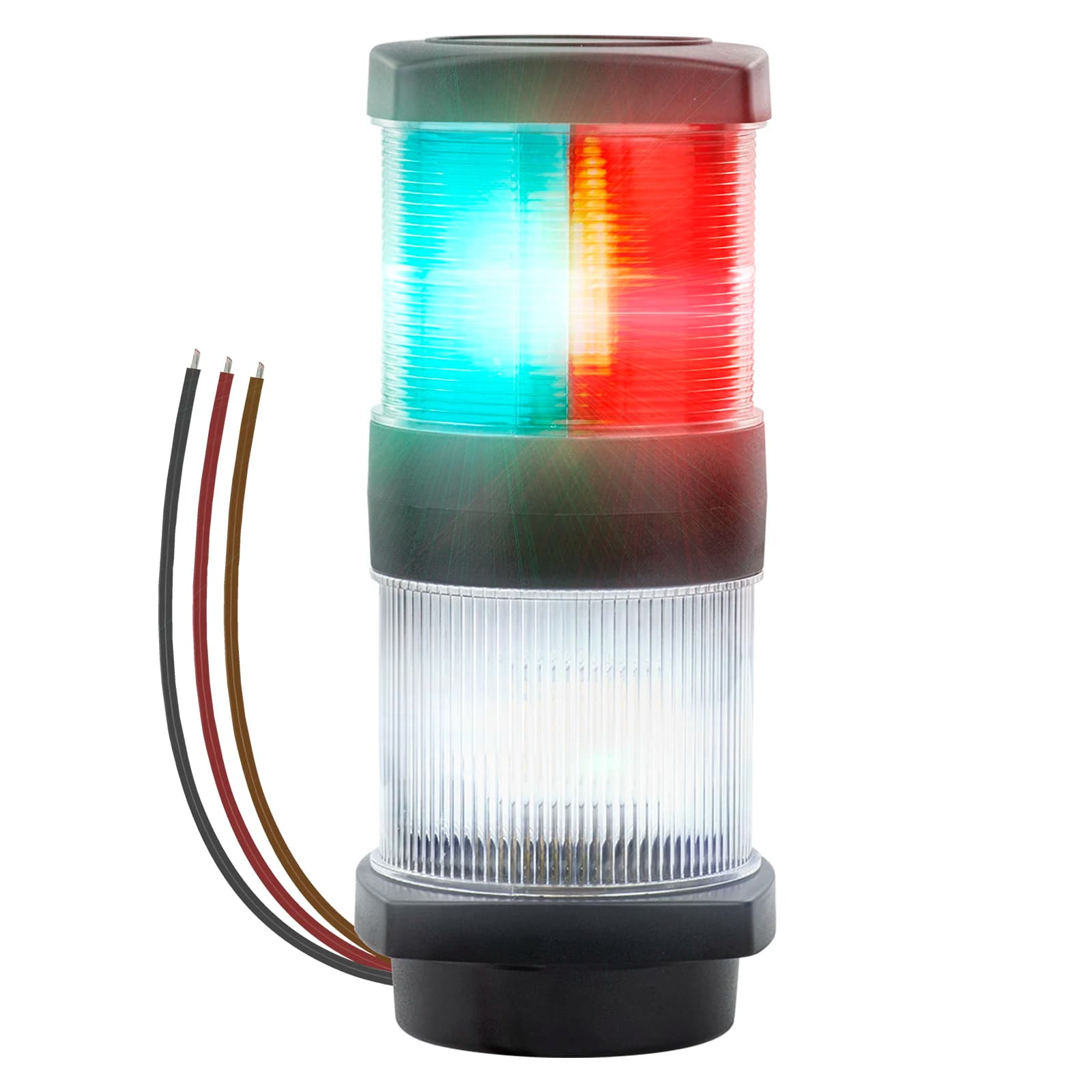 Luci di ancoraggio tricolore per barche Luce di navigazione Masthead Led Luce marina multifunzionale, porta, predisposti, poppa, ancora in uno