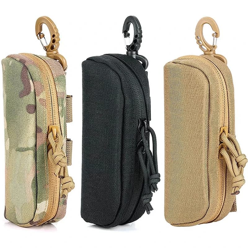 Custodia Tattica MOLLE per Occhiali, Scatola Protettiva Antiurto per Occhiali da Caccia, Custodia Portatile per Occhiali da Sole da Esterno - Nylon 1000D