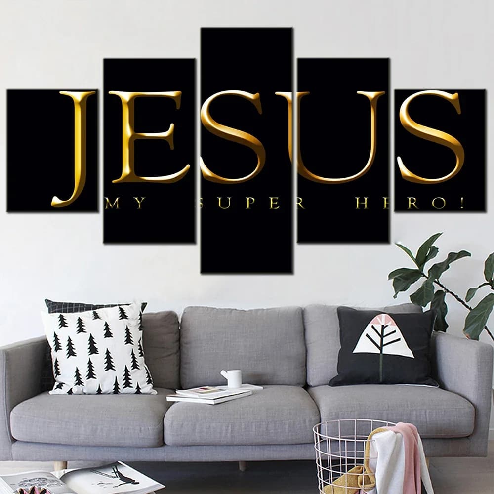 Frameless On Canvas 5 Pieces The Letter Of Juses Wall Art Poster Images Paintings Home Decorations Room Furniture