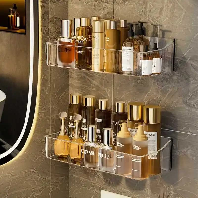 Cosmetics Storage Rack Punched Bathroom Storage Rack Wall-mounted Toilet-free Storage Box in Front of The Sink