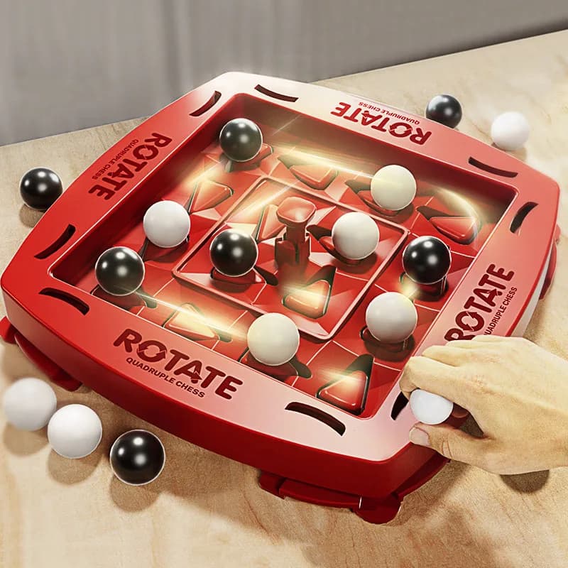 4 Chess In A Row Strategy Board Games Toys 2 Player Orbit Logic Board Game Fast Strategy Game Track Logic Board Puzzle Party Toy