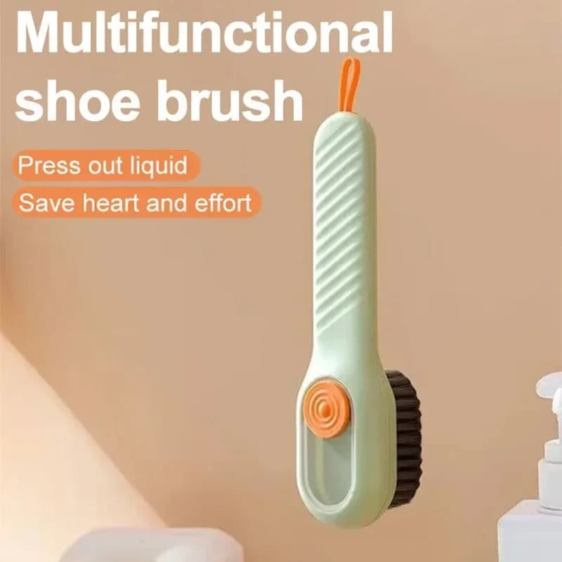 Spazzola per la pulizia delle scarpe 1/2 pezzi, spazzola multifunzione per la pulizia domestica con manico lungo, sapone per vestiti e gancio, strumento per la pulizia