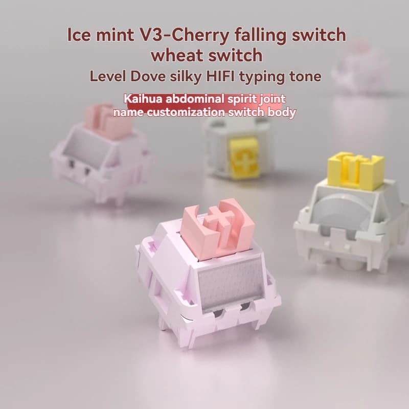 KAILH Ice Mint V3 Switch Customized 38gf 36gf Trigger HIFI Switches for Gaming Mechanical Keyboard Accessories Switch DIY Gift