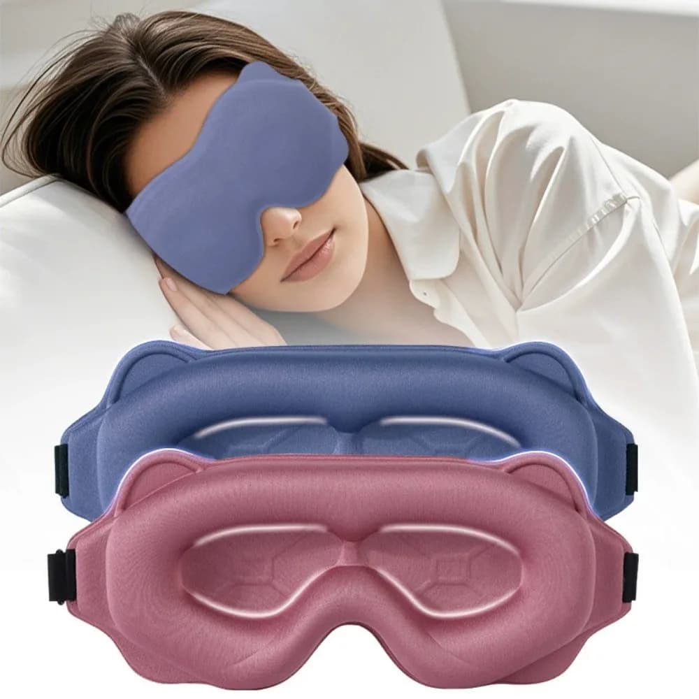 Maschera per dormire 3D Blocco maschera per dormire leggera per gli occhi Maschera per gli occhi morbida per dormire per visiera da viaggio Benda notturna Benda sull'occhio
