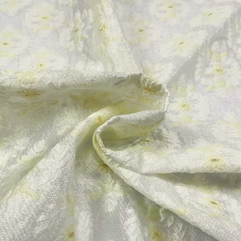 Jacquard Brocade Fabric Transparent Cut Organza Fabrics High-end Wedding Fashion Designer Cloth by the Yard