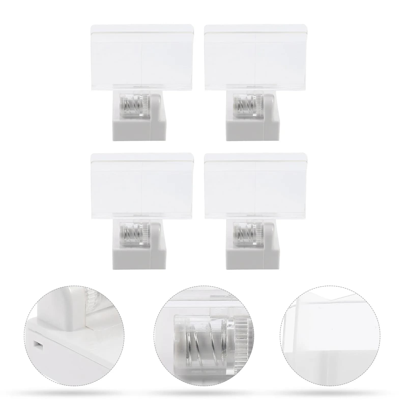 Clip magnetica da 4 pezzi, supporto professionale per etichette, clip robusta per display pubblicitari, supporto per cartellini dei prezzi del supermercato, morsetto per cartellini da scrivania