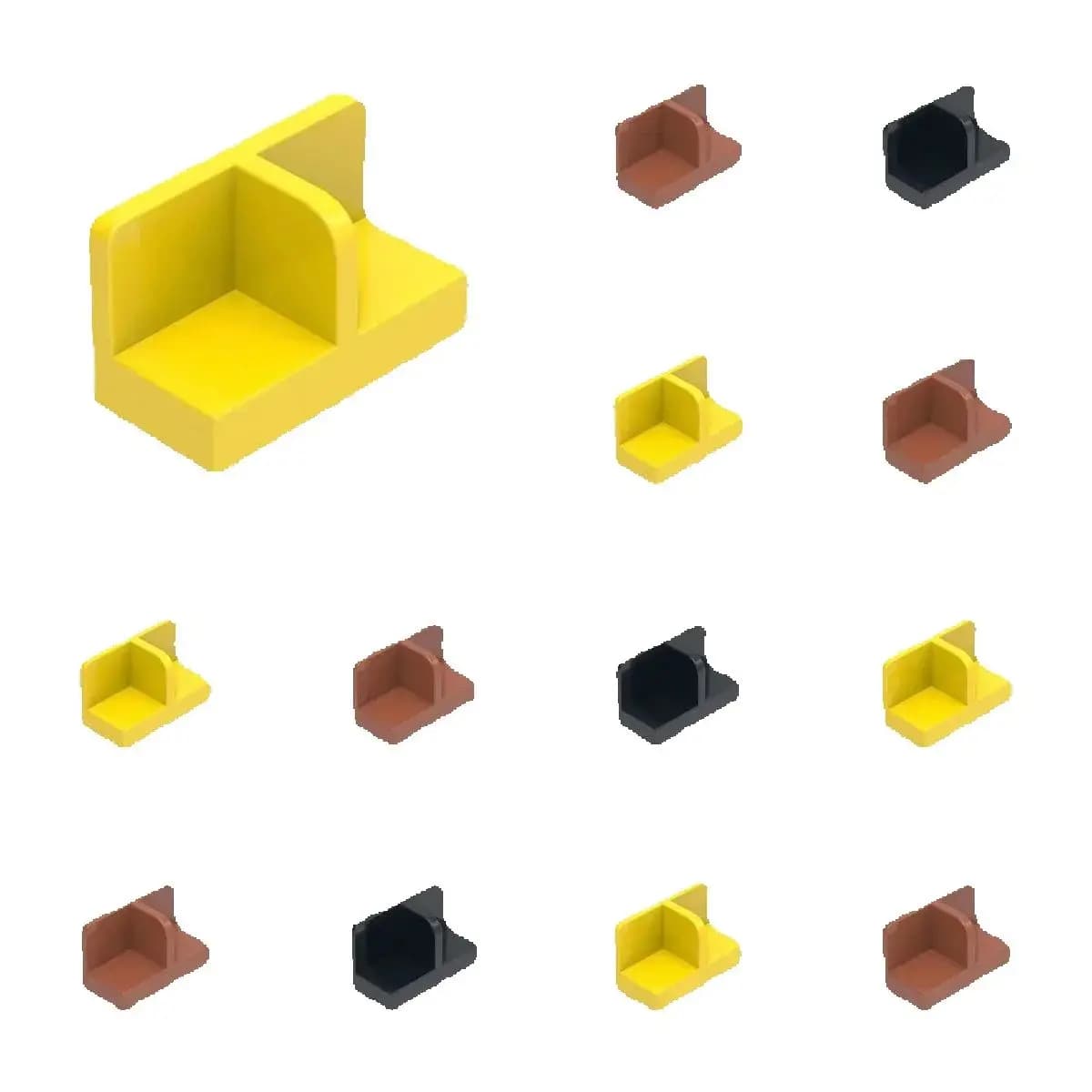 50 pz 93095 18971 Pannello 1 x 2 x 1 con Angoli Arrotondati Collezioni di Mattoni Bulk Modular GBC Giocattoli Per MOC Tecnico FAI DA TE Costruzione B