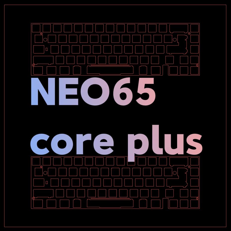Mechanical keyboard 65% NEO Core Plus with reinforced PEI, PP, POM, FR4, brass etc. (for PCB stabilizer)