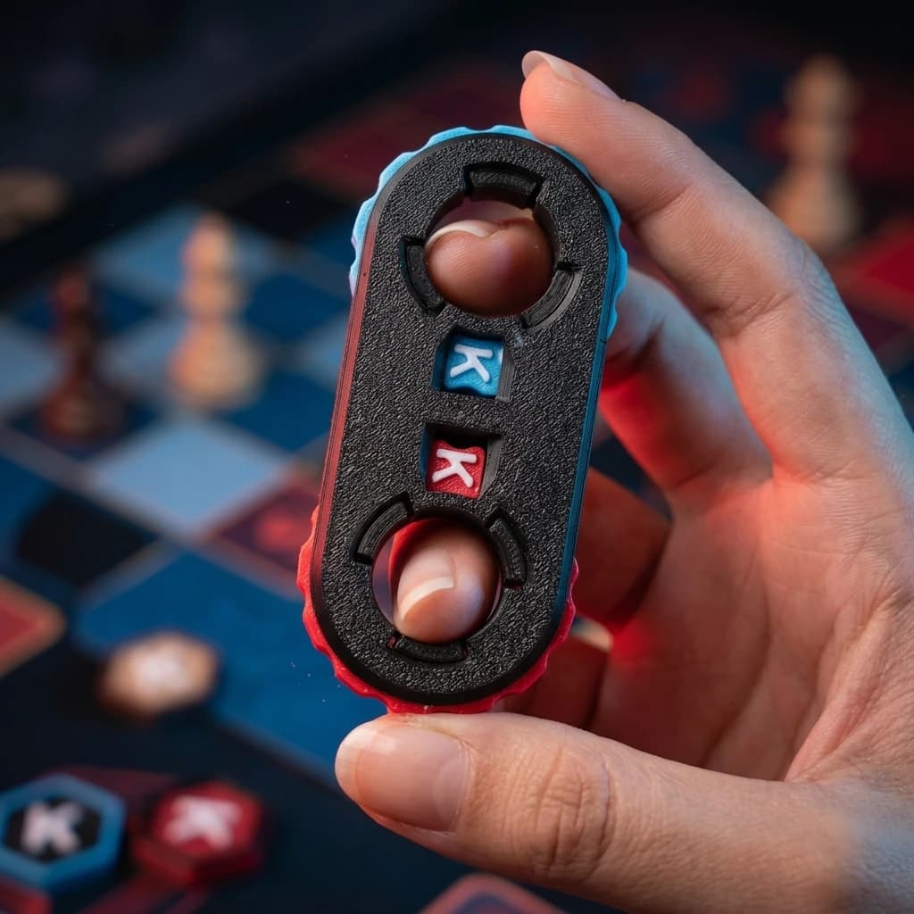 Dual Ring Card Game Life Counter 3D Printed HP Score Tracker for MTG TTRPG Board Games EDC Fidget Spinner Desk Toy