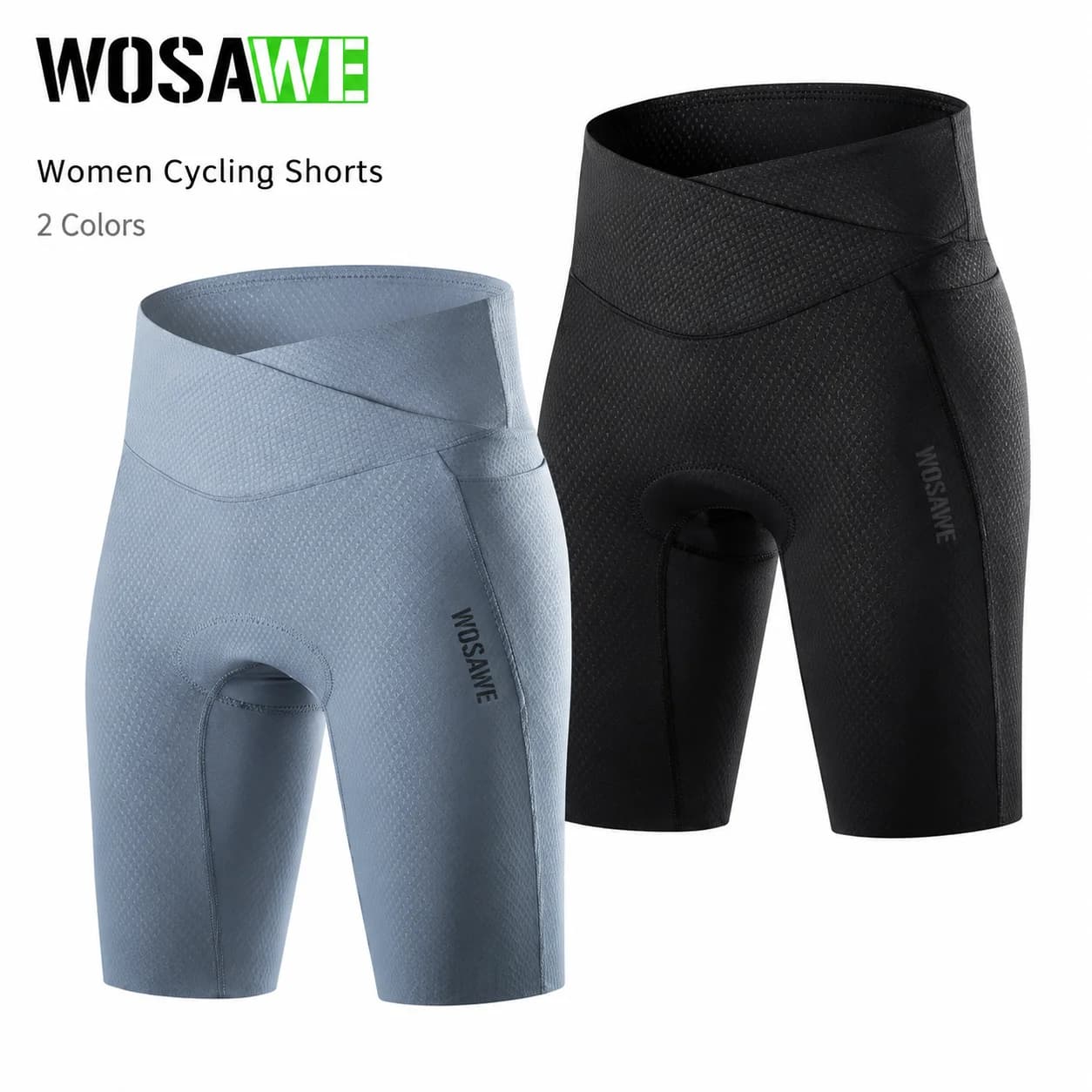 WOSAWE Women Cycling Shorts High Waist Quick Dry Breathable Padded Bike Tights Stretch MTB Road Bicycle Shorts with Pocket