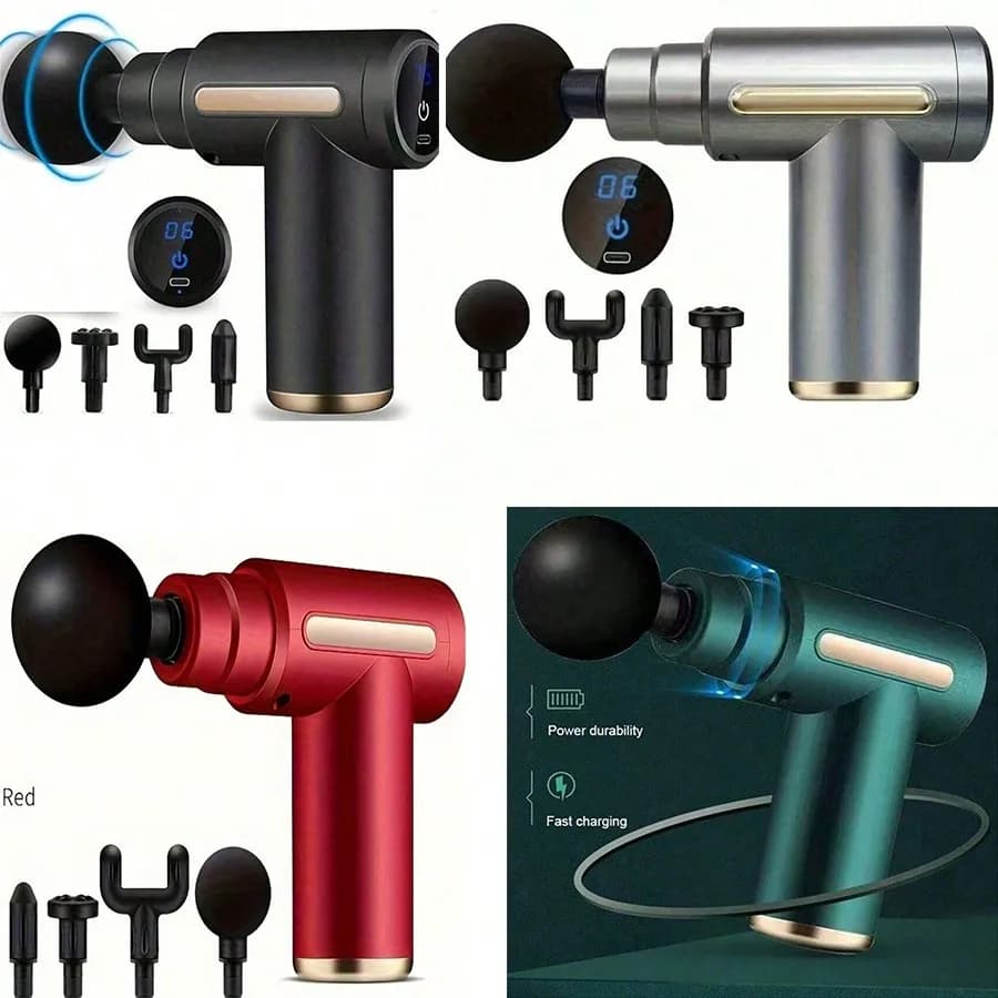 Pistola Massaggiante Muscolare 2026 Fascial Gun per Tessuti Profondi, Massaggiatore a Percussione Portatile per Corpo, Schiena, Collo e Gambe