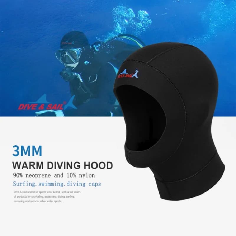 3MM Neoprene hood - Hot and Flexible, Anti-Graffio, Anti-Medusa for Diving, Snorkeling, Surfing and Swimming