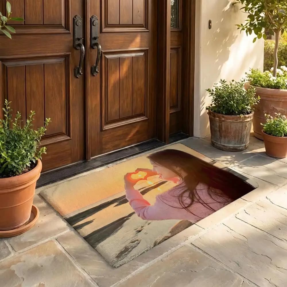 Tappetino in flanella KPOP Kim You Jung, tappetino per porta antiscivolo, per camera da letto, soggiorno, decorazioni per la casa