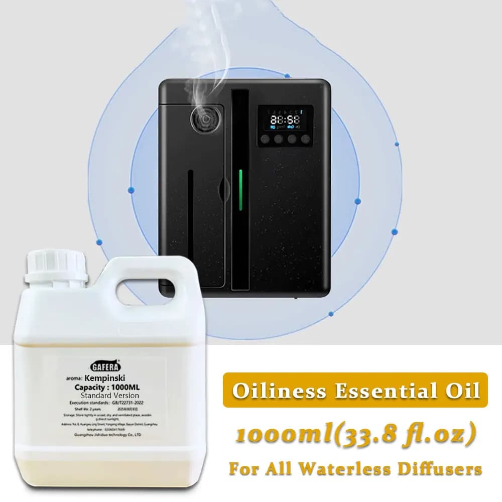 GAFERA 1000ml (33.8 fl.oz) Olio Essenziale Kempinski per Macchina Aromaterapia, Olio di Ricambio per Diffusore, Profumo per Diffusore di Aromi