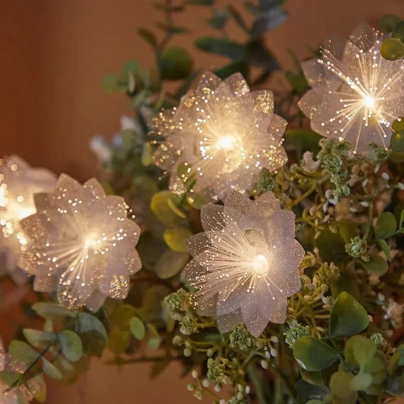 2/3M LED Fibra Ottica Fata Luce Alimentata a Batteria Ghirlanda Vacanza Festa di Nozze Compleanno Decor Fiori Artificiali Luci Della Stringa