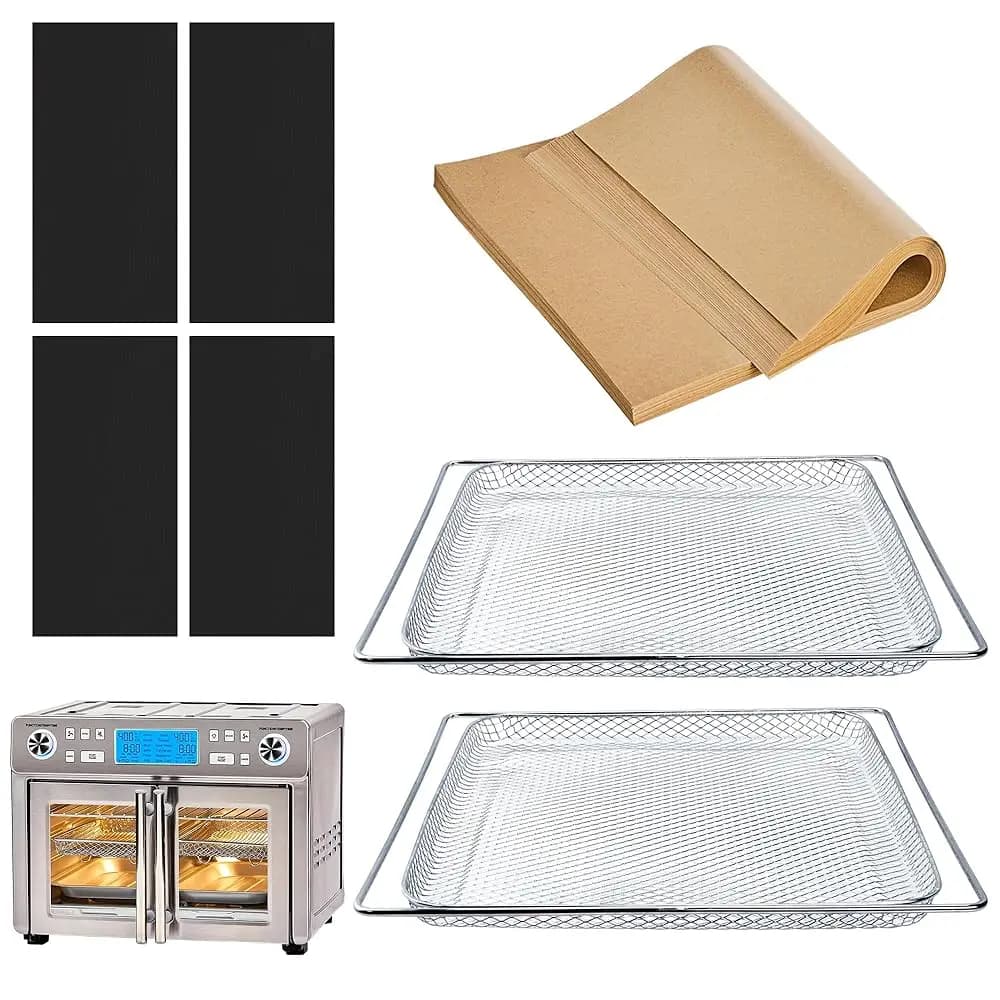 Accessori per Friggitrice ad Aria Emeril Lagasse Dual Zone 25QT, Cestello per Friggitrice ad Aria Emeril Lagasse per Forno con 100 Pezzi di Carta Monouso