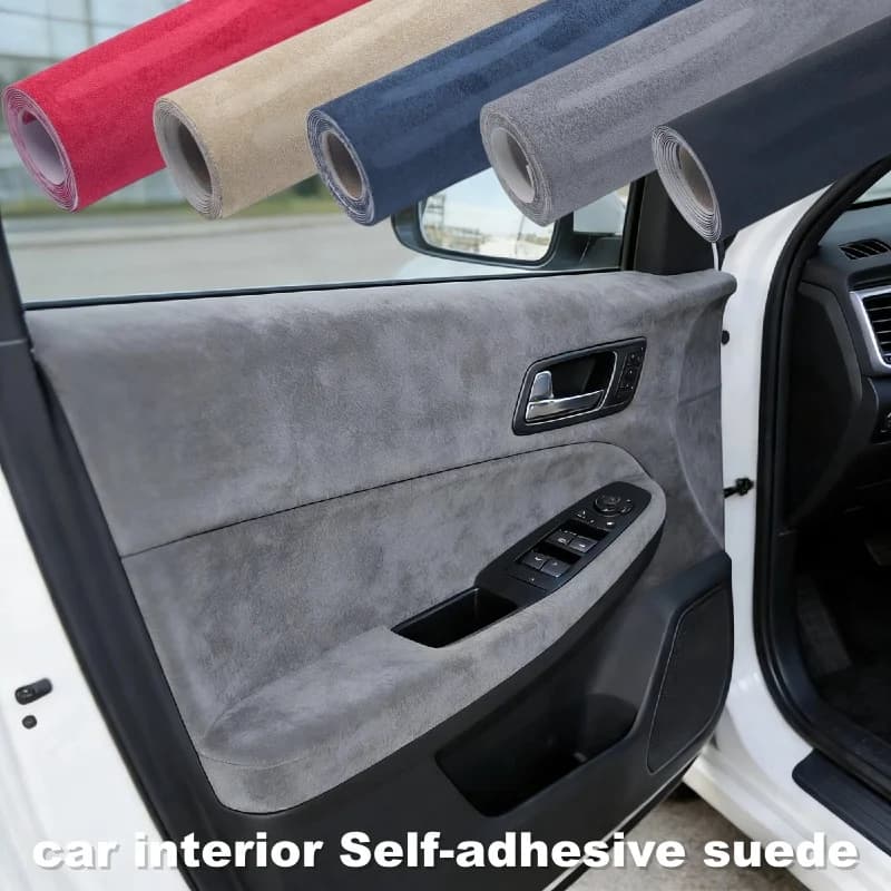 Multipurpose Reversible Self-adhesive Fabric Roll, Strong Wall decal, for Interior Cars, Sofas, Repair Holes on Doors
